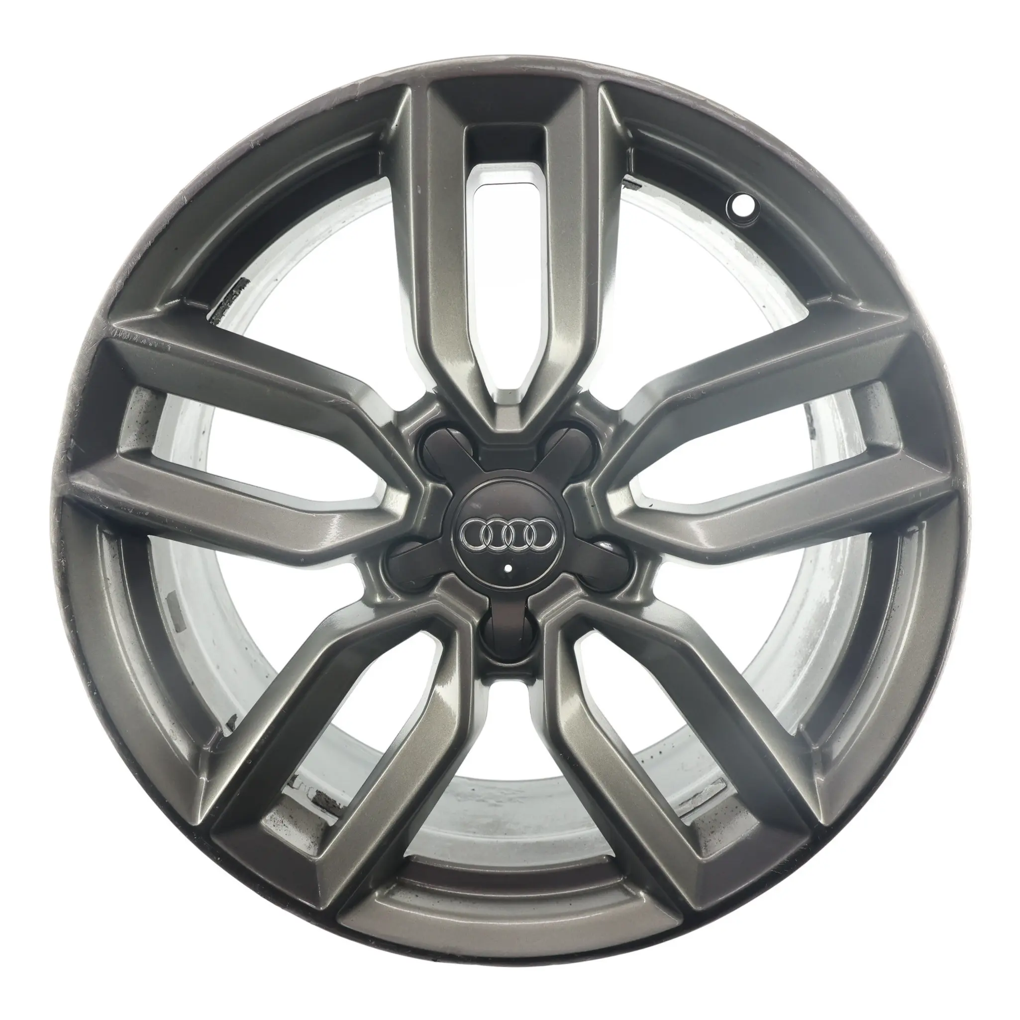 Audi A4 B9 Wheel Rim Alloy Silver 18" 8J ET:40 Star Double Spoke 8W0601025M