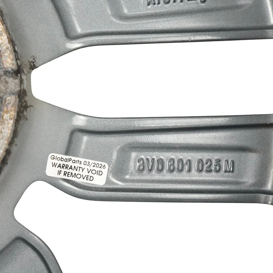 Audi A4 B9 Wheel Rim Alloy Silver 18" 8J ET:40 Star Double Spoke - SKU 8W0601025M-4 - Part number 8W0601025M