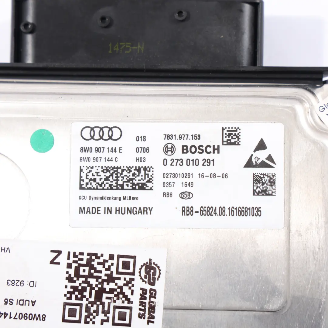 Módulo Control Dirección Activa ECU para Audi S5 F5 con número de pieza 8W0907144E Audi S5 F5 Módulo Control Dirección Activa ECU - SKU 8W0907144E - Número de pieza 8W0907144E