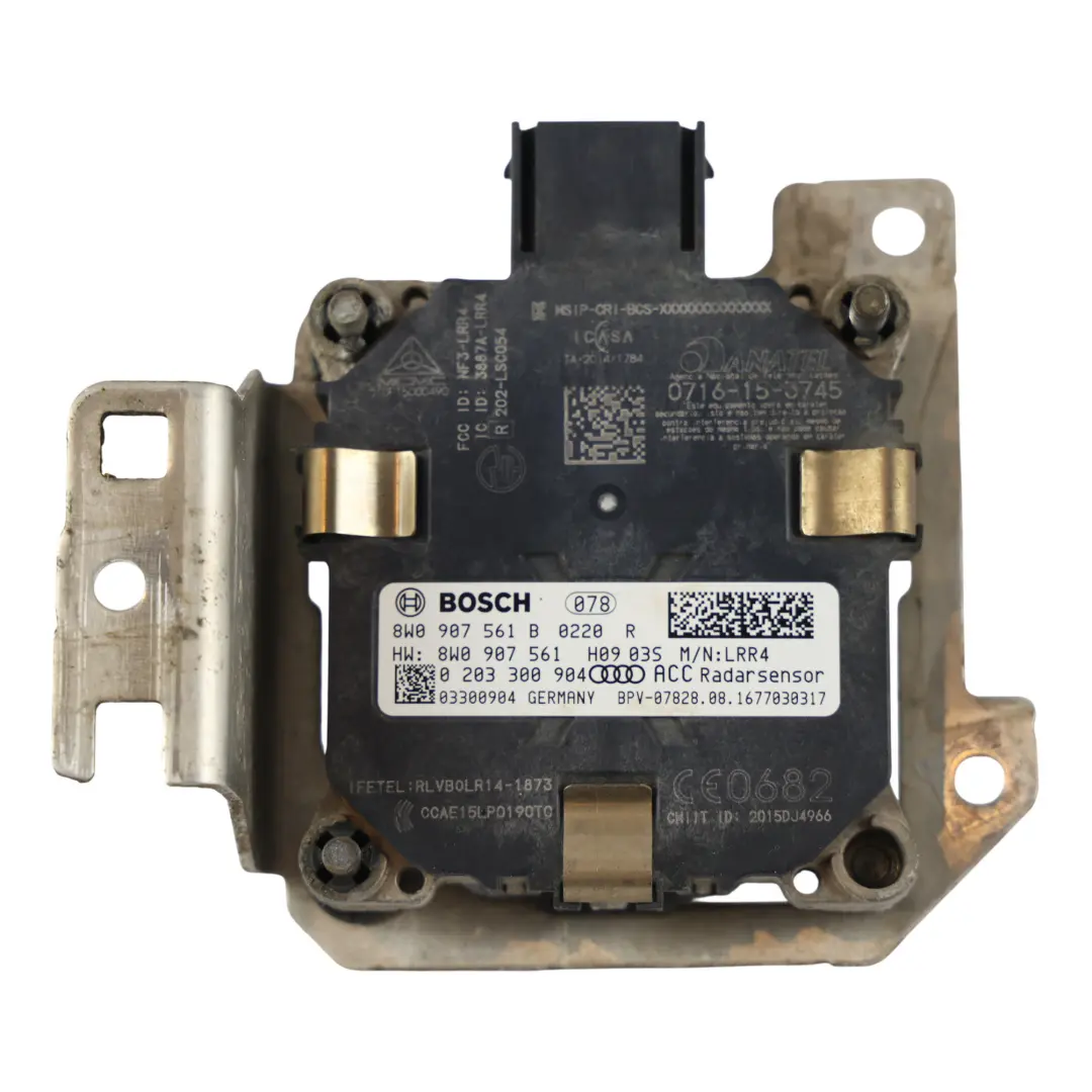 Front Radar Distance Sensor Distronic Right O/S to Audi A4 B9 A5 S5 F5 with Part number 8W0907561B Audi A4 B9 A5 S5 F5 Front Radar Distance Sensor Distronic Right O/S - SKU 8W0907561B - Part number 8W0907561B
