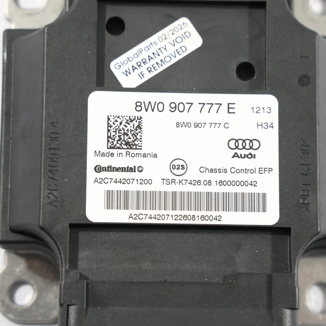 Audi A4 B9 A5 S5 F5 Module De Commande Châssis EFP 8W0907777C - SKU 8W0907777E - Numéro de pièce 8W0907777E