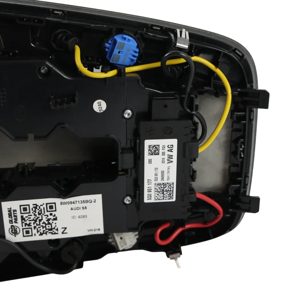 Audi A5 F5 S5 F5 Roof Light Panel Reading Lamp Courtesy Light Black - SKU 8W0947135BQ-2 - Part number 8W0947135BQ