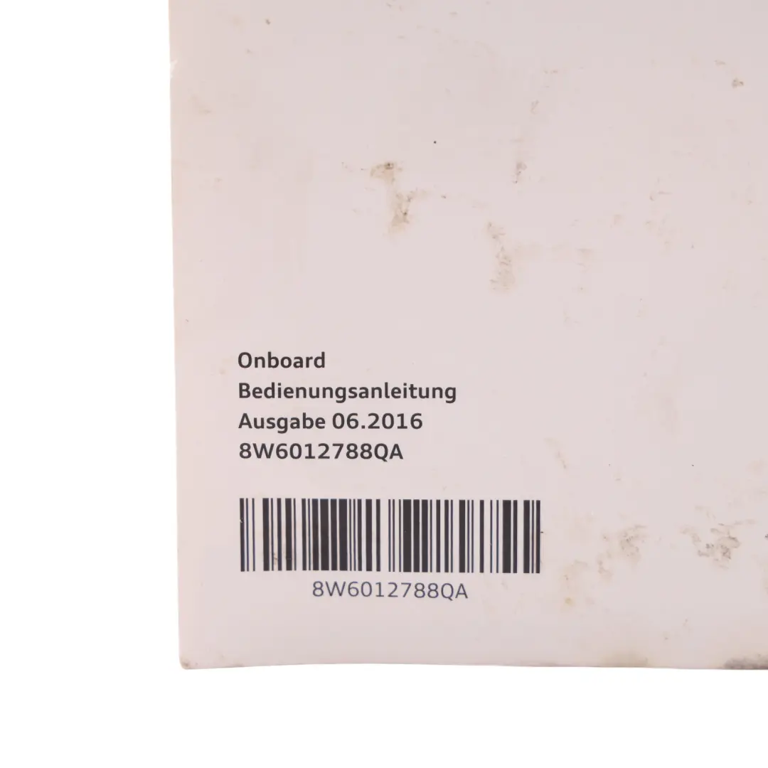 Audi S5 F5 Audi Onboard CD Manual Owner Handbook - SKU 8W6012788QA - Part number 8W6012788QA
