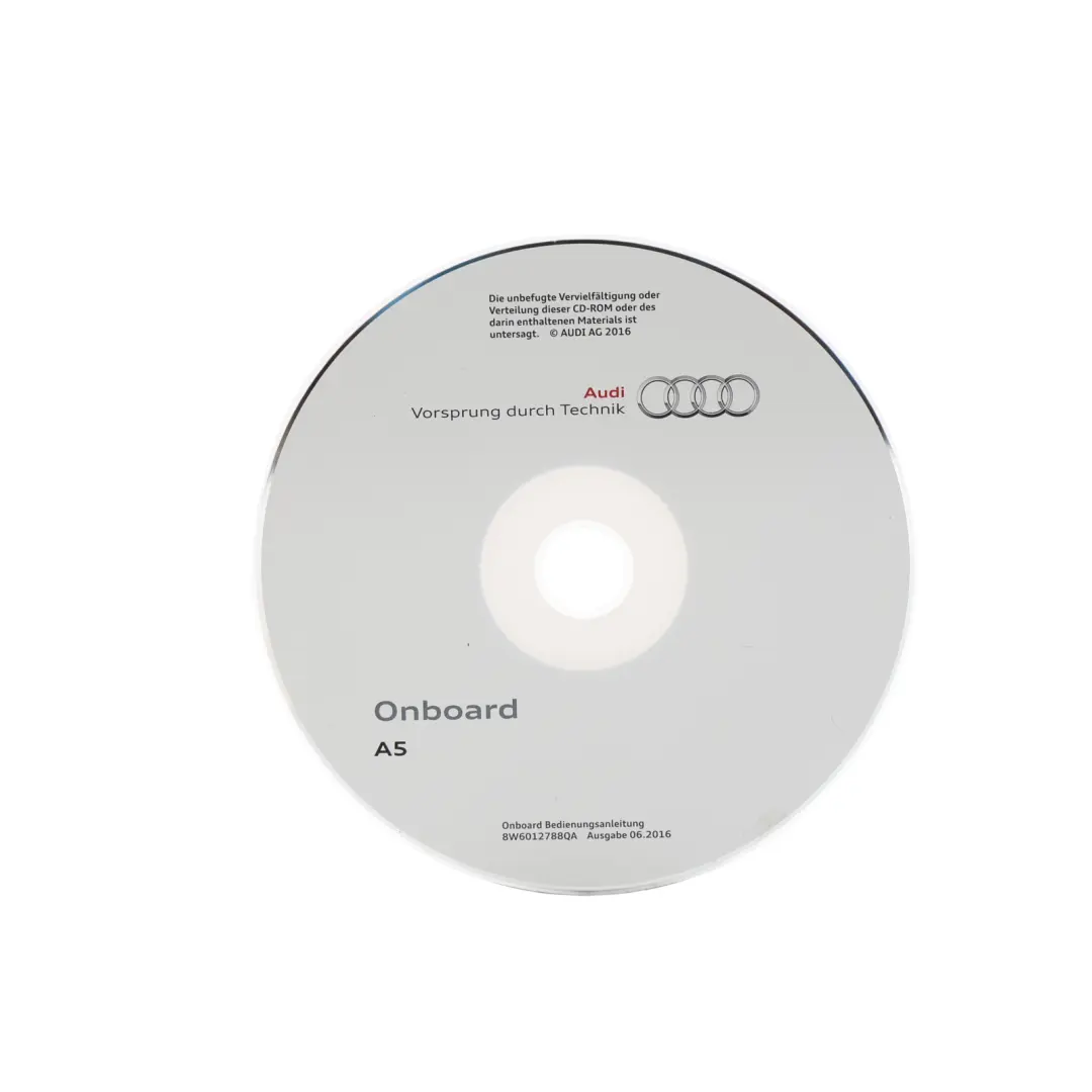Audi S5 F5 Audi Onboard CD Manual Owner Handbook - SKU 8W6012788QA - Part number 8W6012788QA