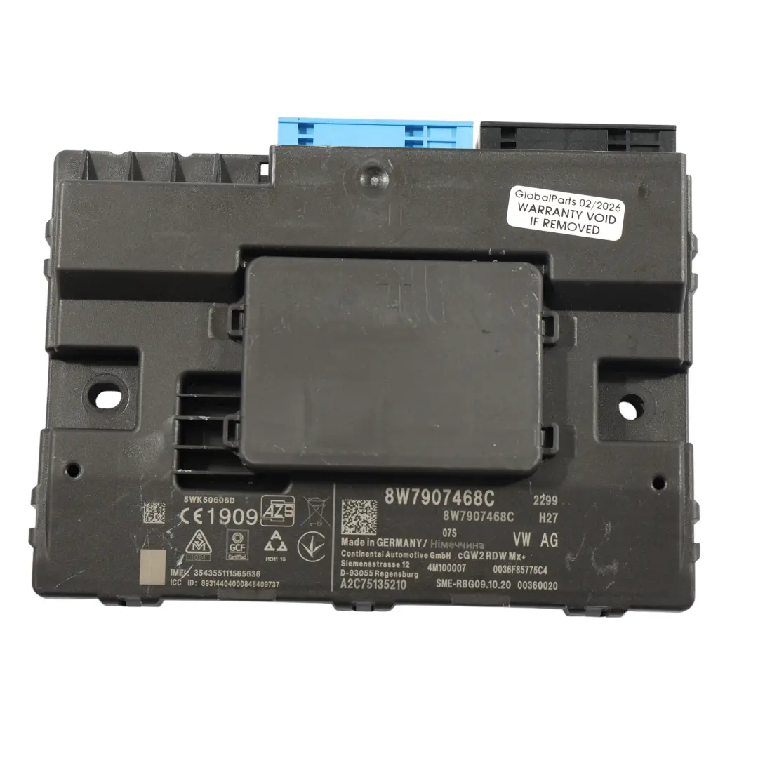 Modulo Gateway Unità Di Controllo per Audi A4 B9 A5 S5 F5 con numero di parte 8W7907468C Audi A4 B9 A5 S5 F5 Modulo Gateway Unità Di Controllo - SKU 8W7907468C - Numero di parte 8W7907468C