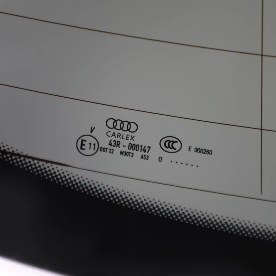 Audi A5 F5 Sportback Rear Window Glass Back Glazing Green AS2 - SKU 8W8845501F - Part number 8W8845501F