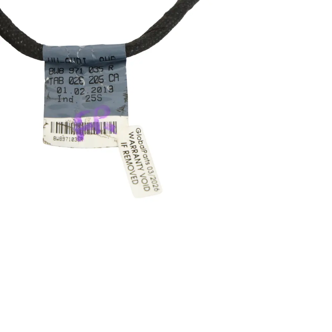 Arnés Cableado Panel Moldura Puerta Delantero Conductor para Audi A5 F5 con número de pieza 8W8971035R Audi A5 F5 Arnés Cableado Panel Moldura Puerta Delantero Conductor - SKU 8W8971035R - Número de pieza 8W8971035R