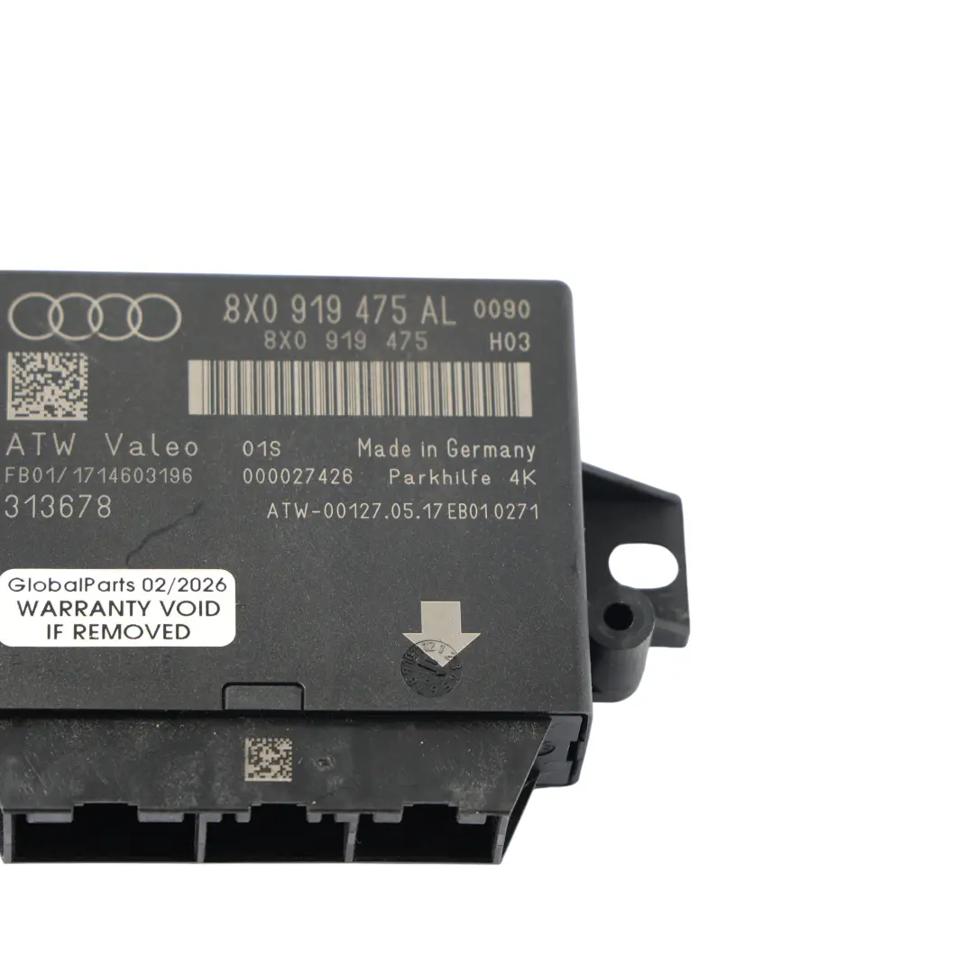 Audi A1 S1 8X Module Commande Assistance Stationnement PDC ECU - SKU 8X0919475AL - Numéro de pièce 8X0919475AL