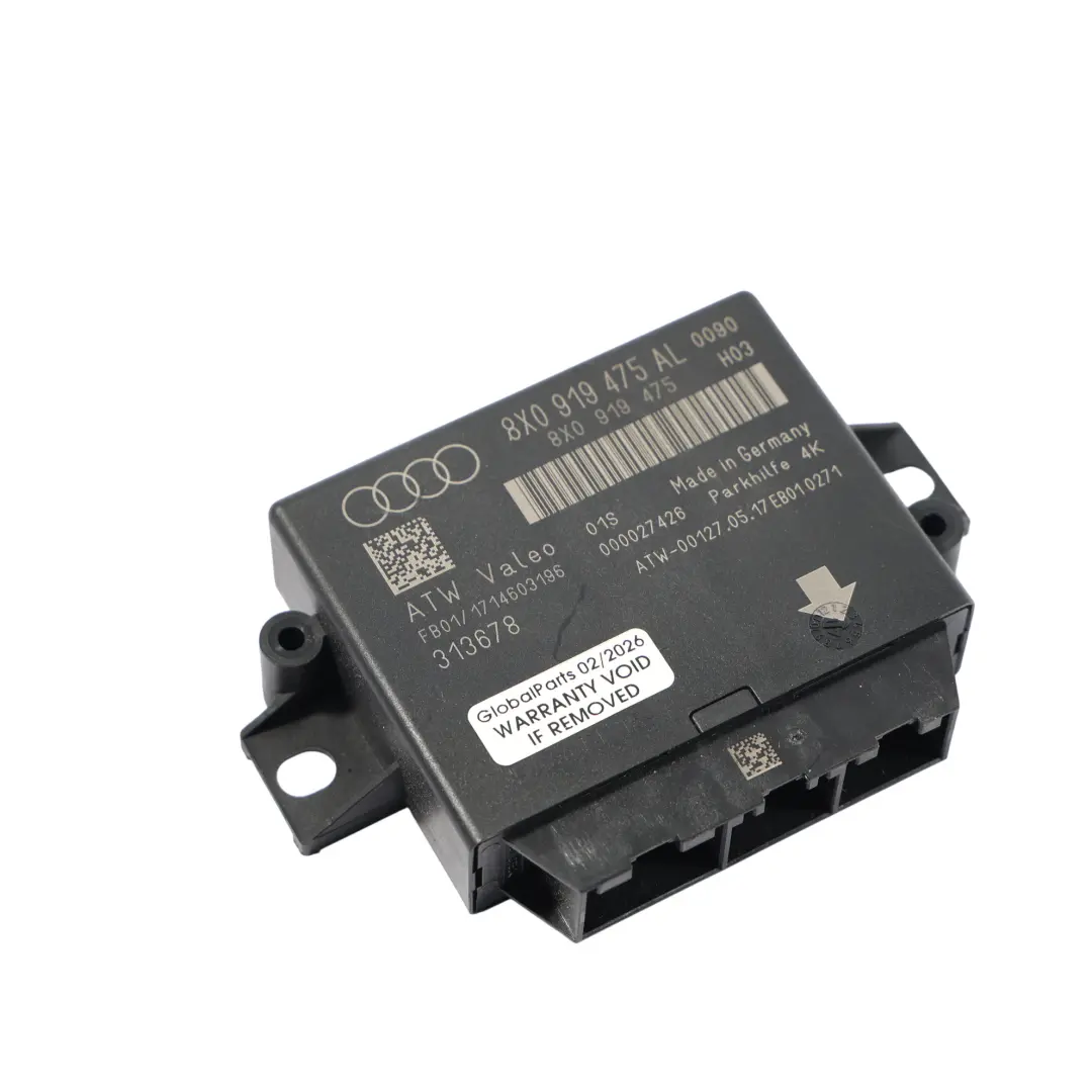 PDC Parking Assistance Control Module Unit ECU to Audi A1 S1 8X with Part number 8X0919475AL Audi A1 S1 8X PDC Parking Assistance Control Module Unit ECU - SKU 8X0919475AL - Part number 8X0919475AL