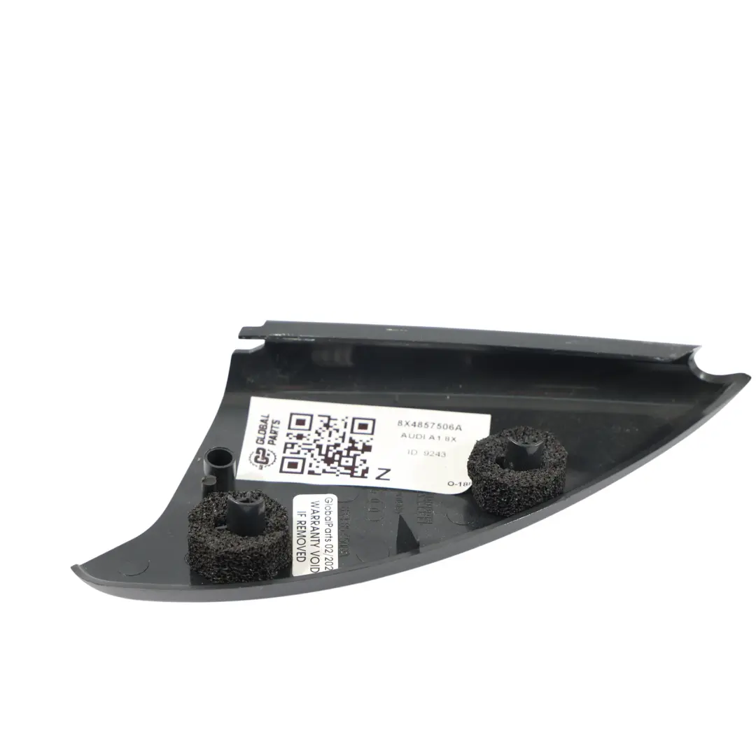 Front Mirror Corner Trim Molding Cover Black Right O/S to Audi A1 8X with Part number 8X4857506A Audi A1 8X Front Mirror Corner Trim Molding Cover Black Right O/S - SKU 8X4857506A - Part number 8X4857506A