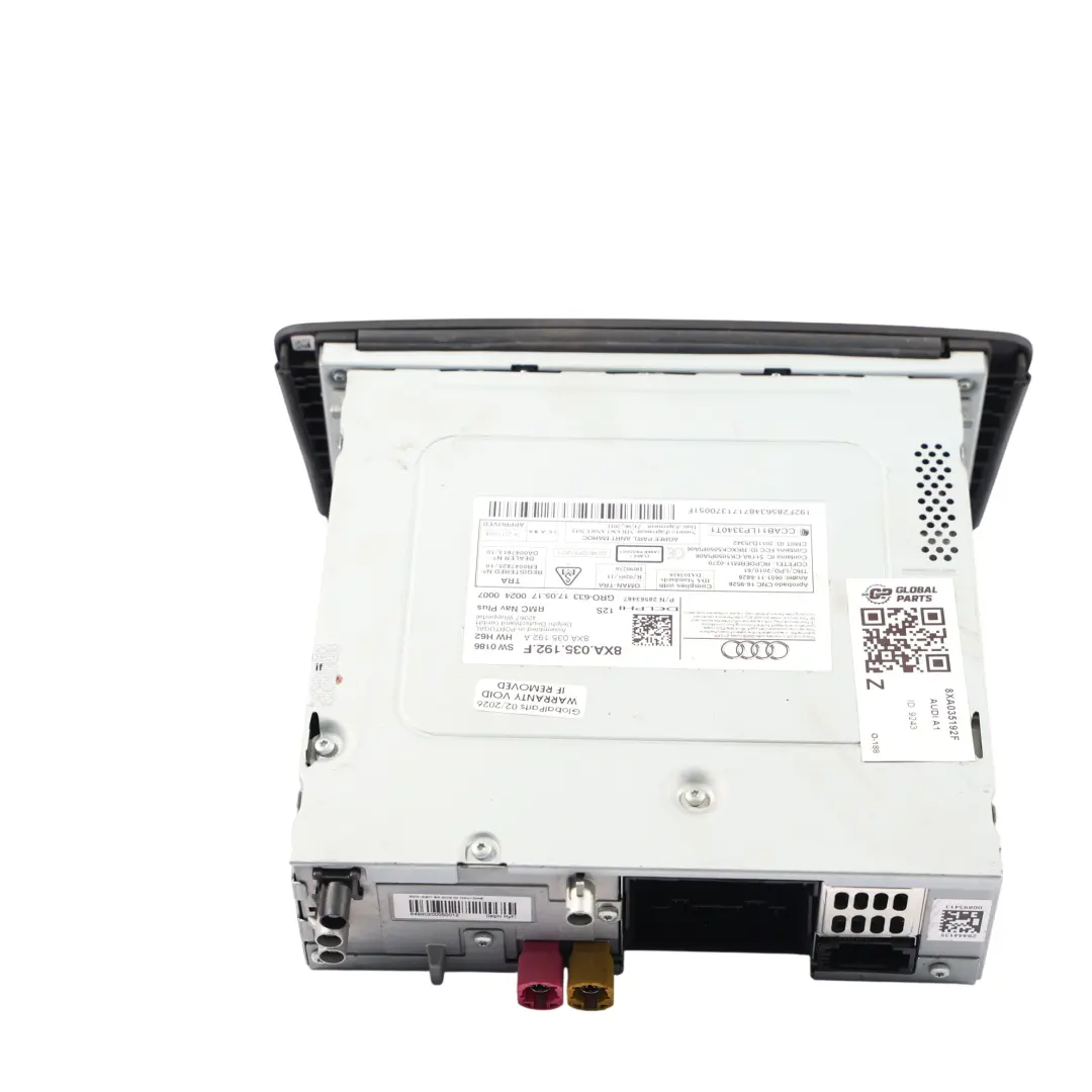 Audi A1 8X Radio Nawigacja Radioodtwarzacz Multimedia - SKU 8XA035192F - Numer Części 8XA035192F