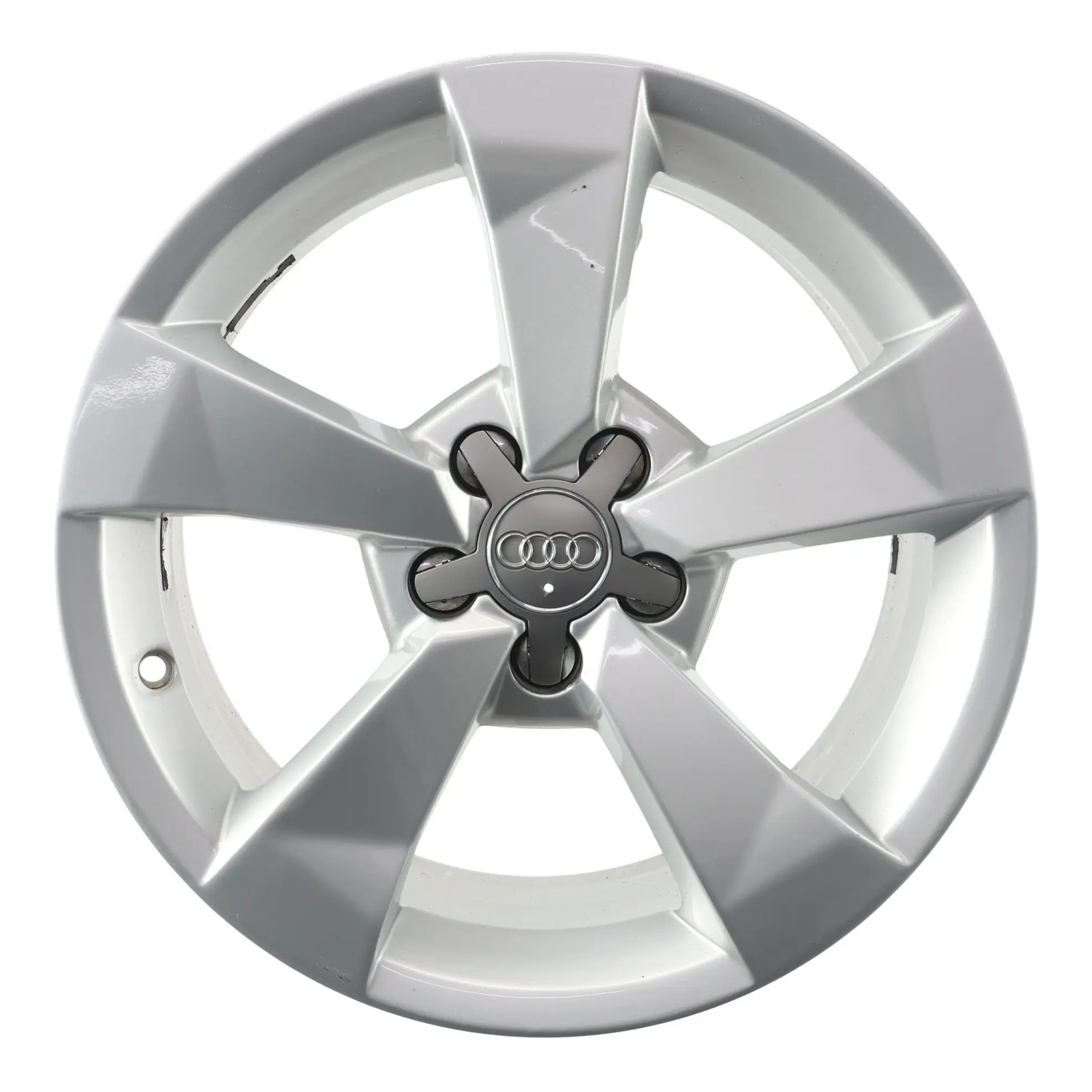 Audi A1 8X Silberne Leichtmetallfelge 16" 7J ET:34 Sternspeiche 8XA601025A