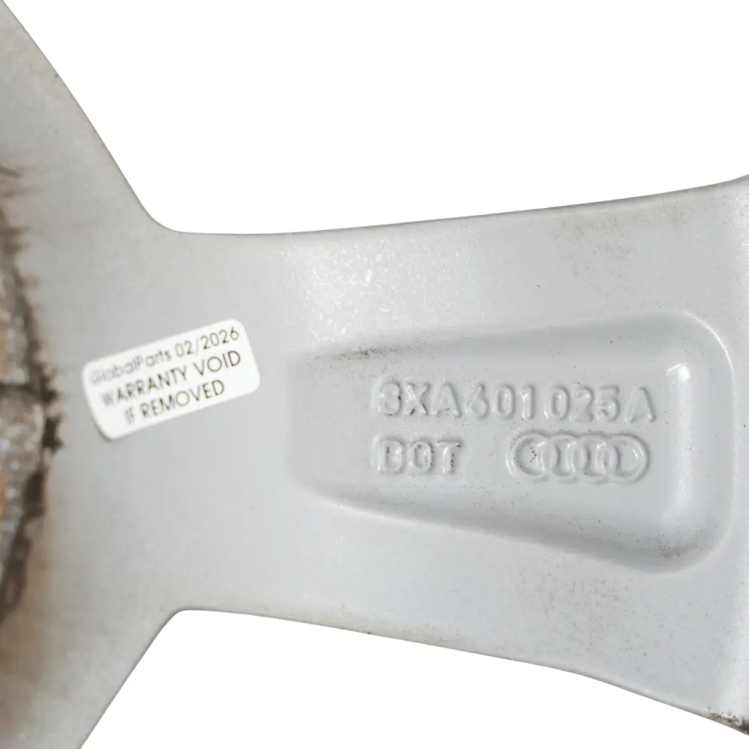 Rim Alloy Silver 16" 7J ET:34 Star Spoke to Audi A1 8X Wheel with Part number 8XA601025A Audi A1 8X Wheel Rim Alloy Silver 16" 7J ET:34 Star Spoke - SKU 8XA601025A-3 - Part number 8XA601025A