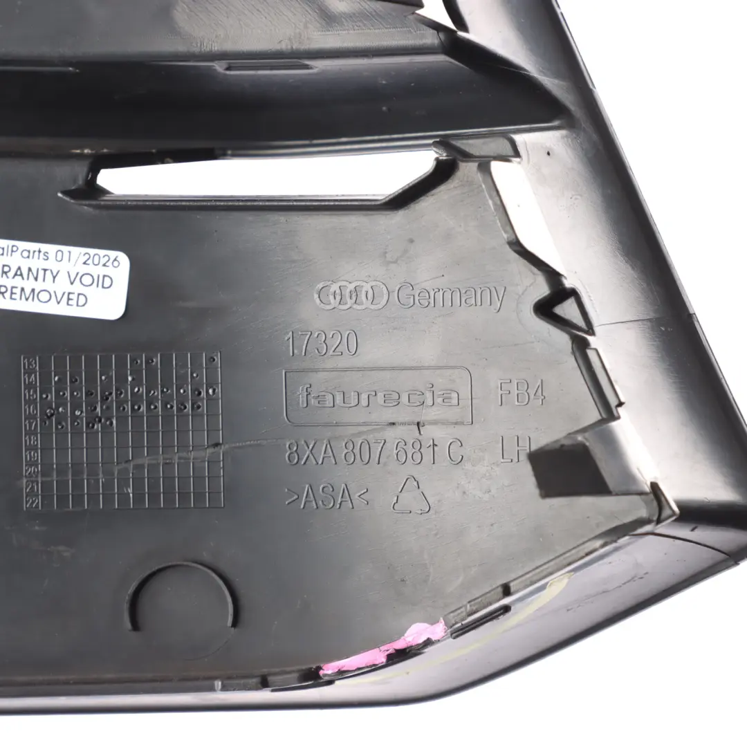 Parrilla Delantera Cubierta Antiniebla Izquierda para Audi A1 8X con número de pieza 8XA807681C Audi A1 8X Parrilla Delantera Cubierta Antiniebla Izquierda - SKU 8XA807681C-1 - Número de pieza 8XA807681C