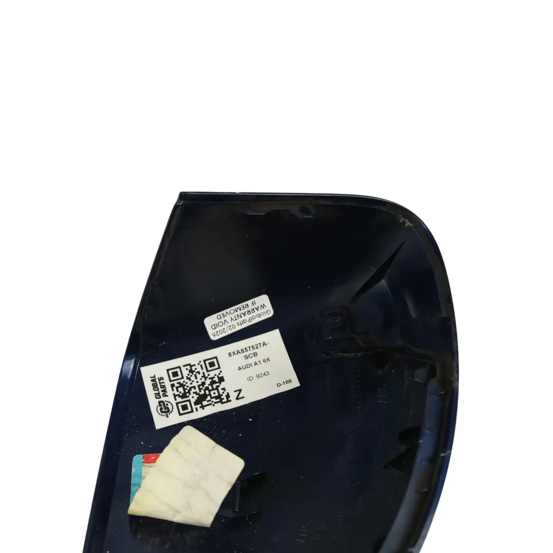 Wing Mirror Casing Cap Left N/S Scuba Blue Metallic - X5Q to Audi A1 8X with Part number 8XA857527A Audi A1 8X Wing Mirror Casing Cap Left N/S Scuba Blue Metallic - X5Q - SKU 8XA857527A-SCB - Part number 8XA857527A