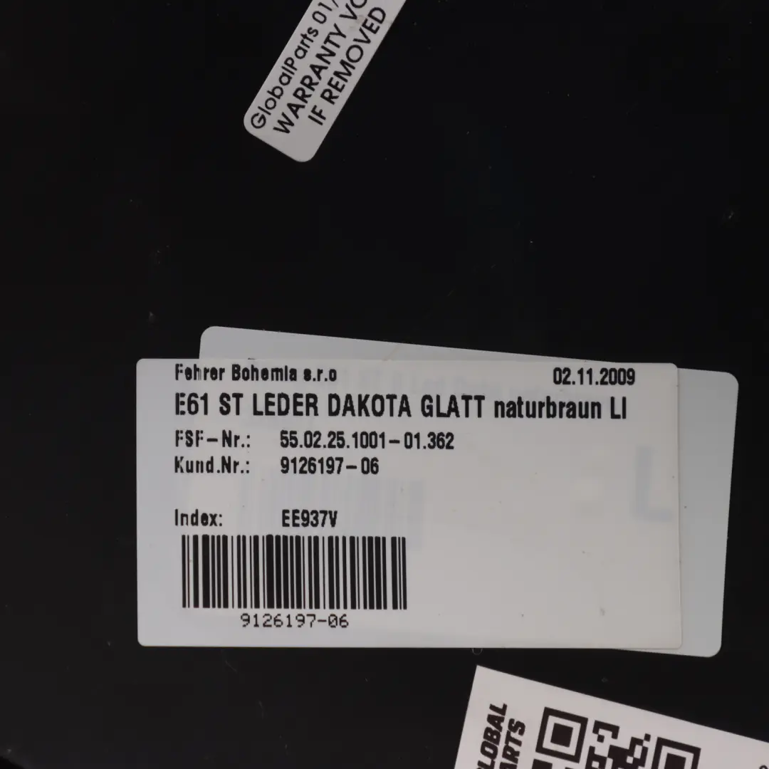 BMW E61 Rear Seat Side Finisher Lateral Leather Natur Brown Left N/S - SKU 9126197 - Part number 9126197