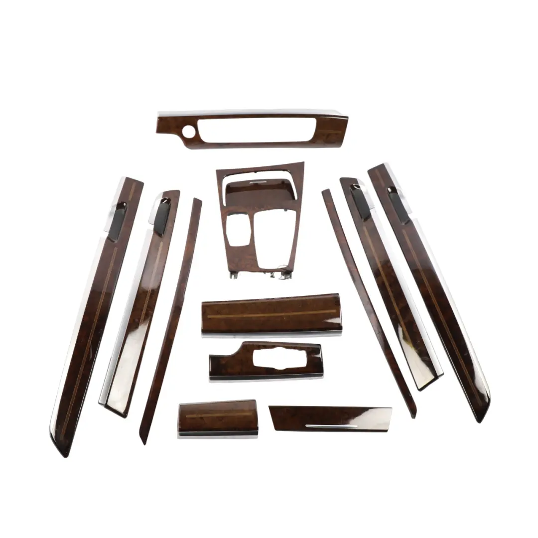 BMW F01 F02 Console Dashboard Cover Trim Ashtray Nutwood SET KIT - SKU RHD-9173886-1 - Part number 9173886