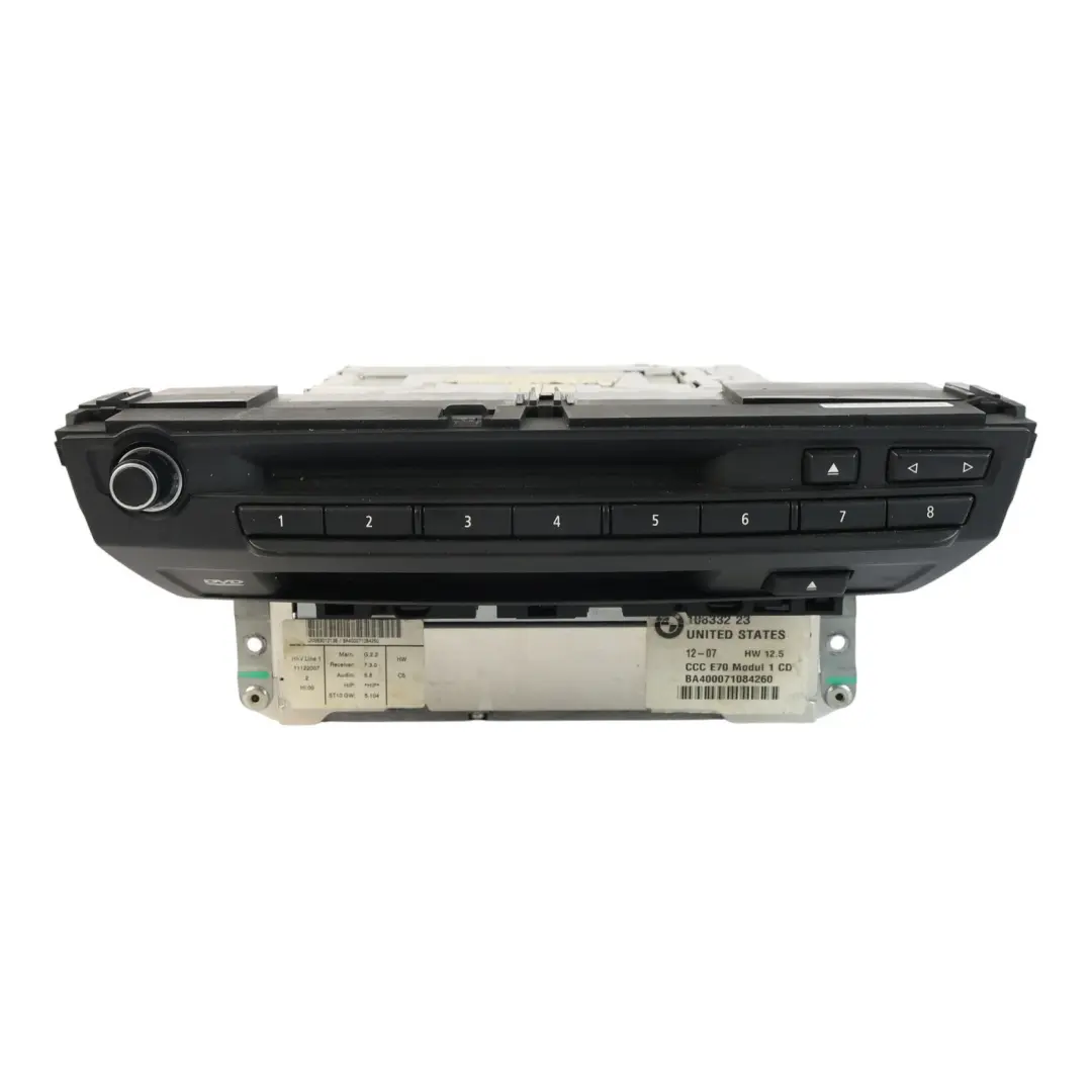 Autoradio Navigation CCC Professional CD pour BMW X5 E70 à propos du numéro de pièce 9185542 BMW X5 E70 Autoradio Navigation CCC Professional CD - SKU 9185542-1 - Numéro de pièce 9185542
