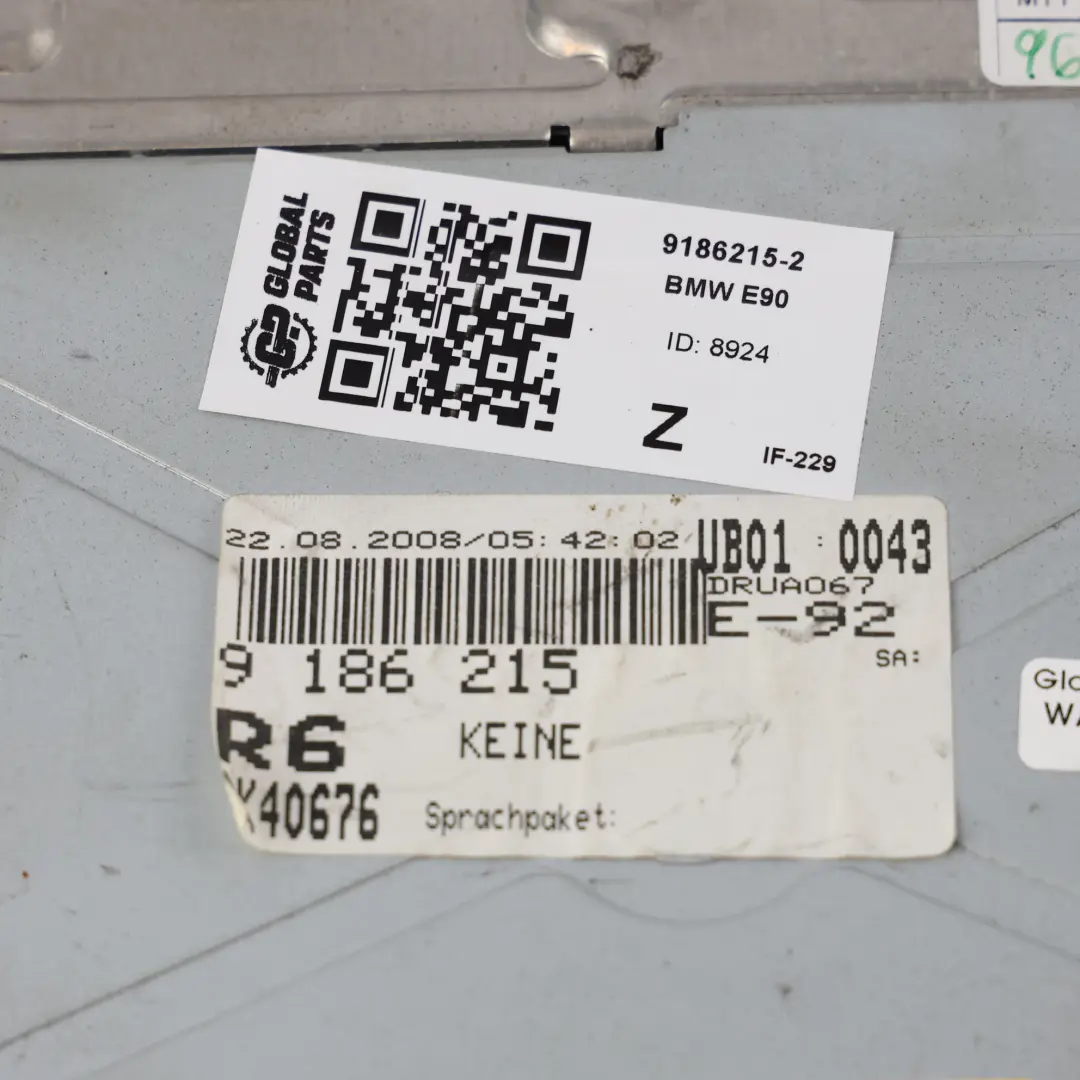 BMW E90 LCI M-Audio Controlador Sistema Módulo Control Navegación - SKU 9186215-2 - Número de pieza 9186215