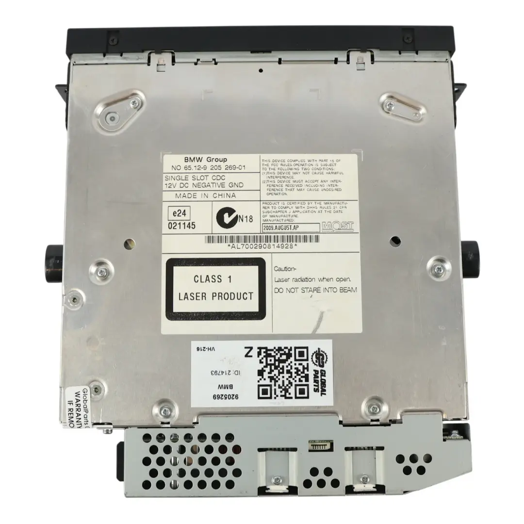 Disc CD Changer to BMW X5 E70 X6 E71 Mini Cooper R55 R56 R57 6 with Part number 9205269 BMW X5 E70 X6 E71 Mini Cooper R55 R56 R57 6 Disc CD Changer - SKU 9205269 - Part number 9205269