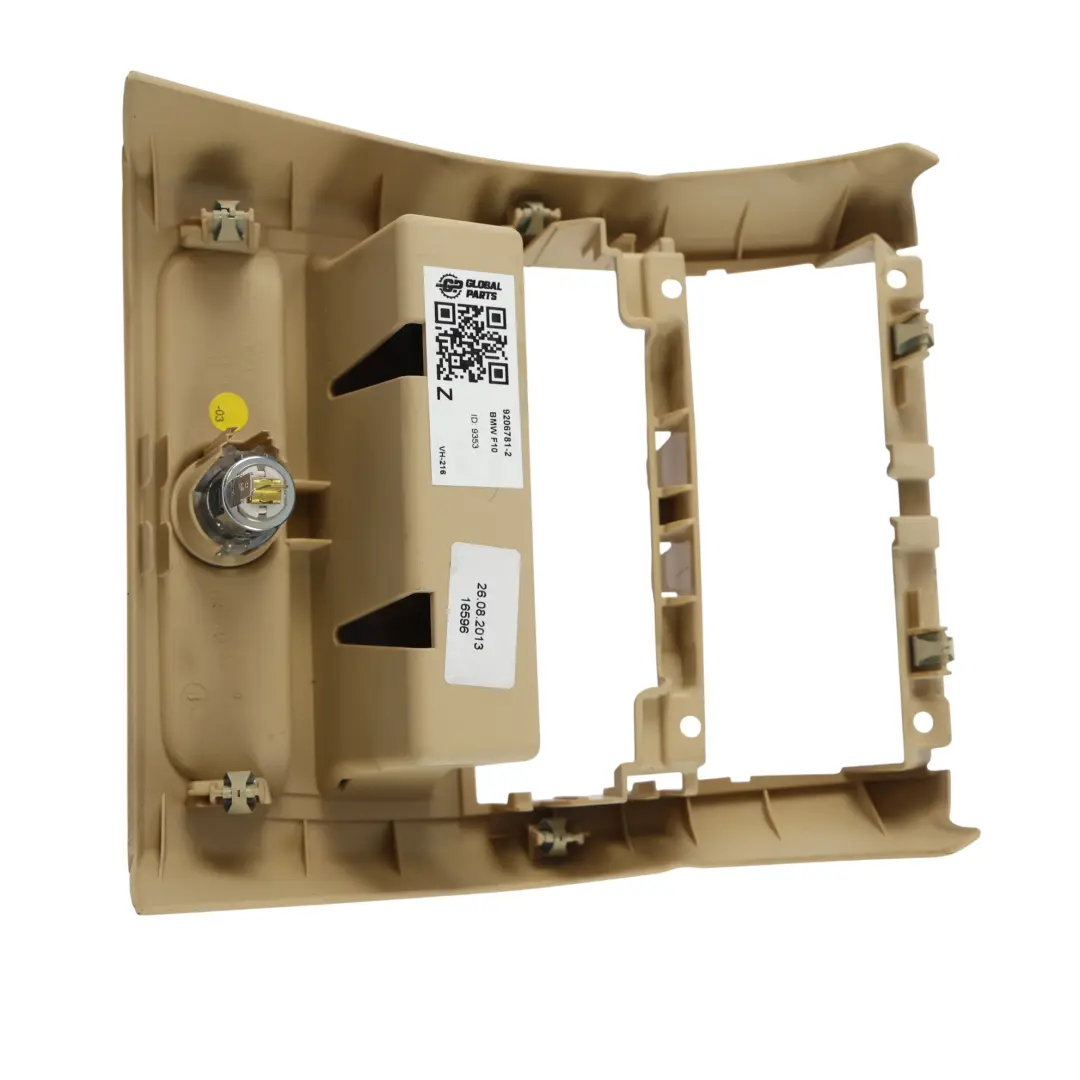 BMW F10 F11 LCI Panneau Garniture Console Centrale Arrière Beige 9206664 - SKU 9206781-2 - Numéro de pièce 9206781