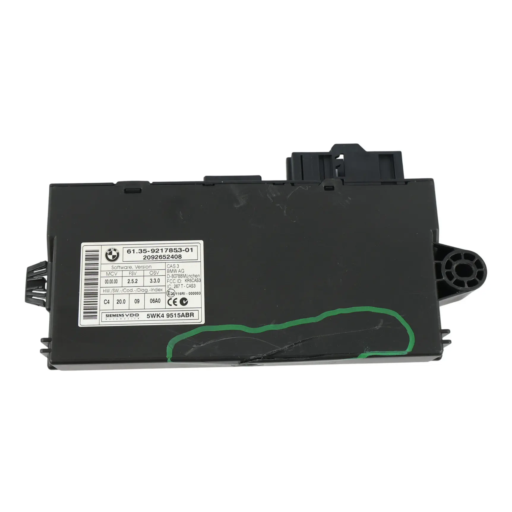 BMW E60 E81 E87 E90 Mini R56 CAS 3 ECU Modulo Controllo Chiave 9217853