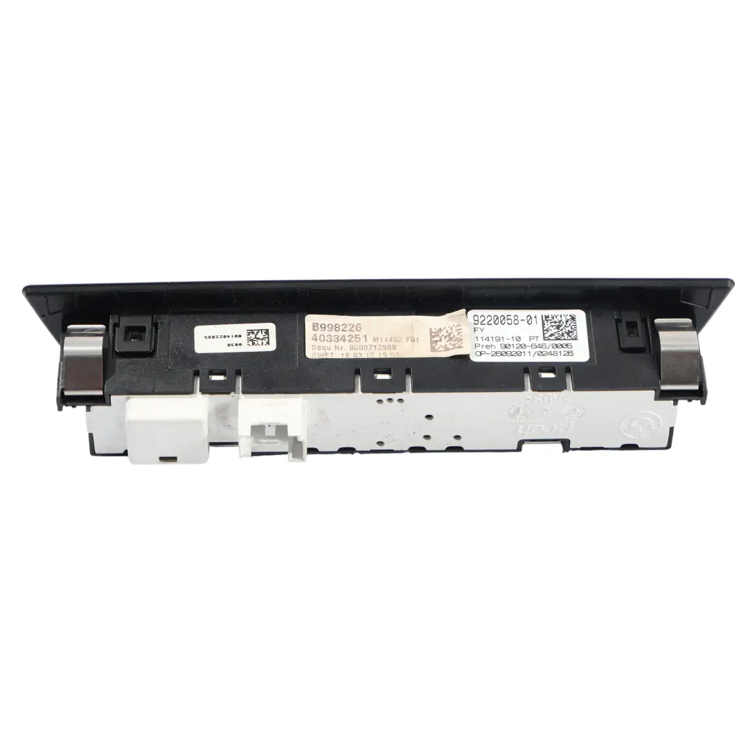 BMW F01 F02 F03 F07 Panel Interruptores Control Salida Carril - SKU 9220058 - Número de pieza 9220058