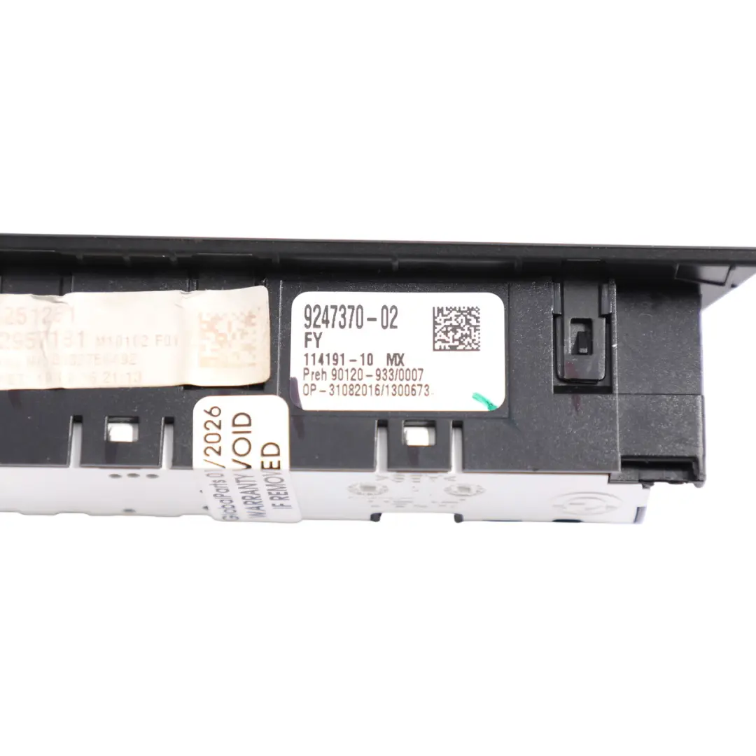 Operating Unit Driver Assist System Control Panel Switch to BMW F10 F11 with Part number 9247370 BMW F10 F11 Operating Unit Driver Assist System Control Panel Switch - SKU 9247370 - Part number 9247370