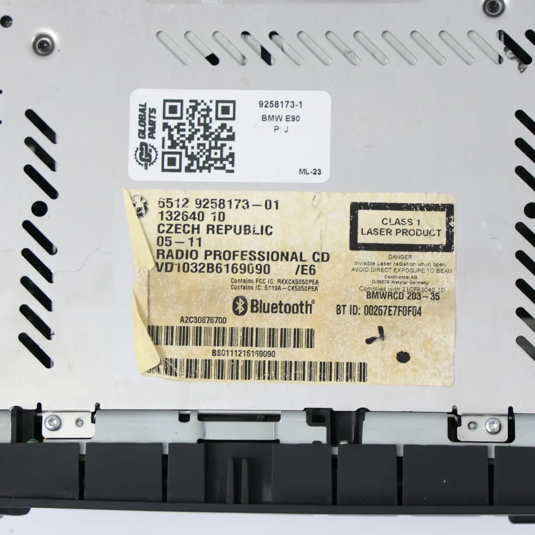 Radio CD BMW E87 E90 E91 LCI Unidad Reproductor Bluetooth Profesional para con número de pieza 9258173 Radio CD BMW E87 E90 E91 LCI Unidad Reproductor Bluetooth Profesional - SKU 9258173-1 - Número de pieza 9258173