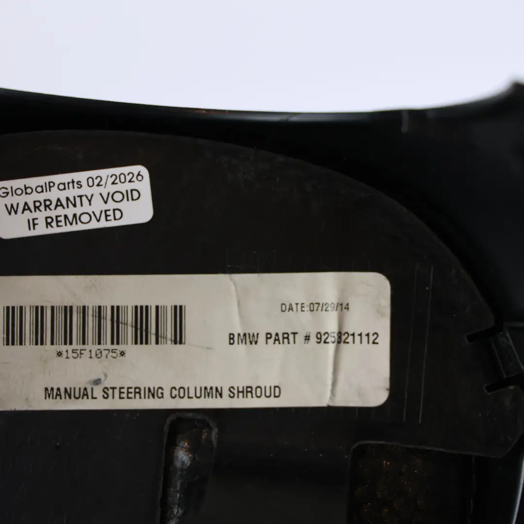  BWM X5 F15 Cache Inférieur De La Colonne De Direction - SKU 9258211 - Numéro de pièce 9258211