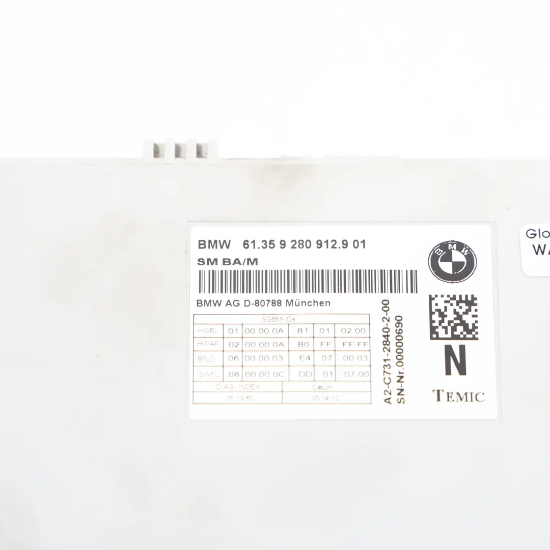 F10 F11 F20 F21 F30 F31 Module De Commande De Siège Avant - SKU 9280912 - Numéro de pièce 9459673