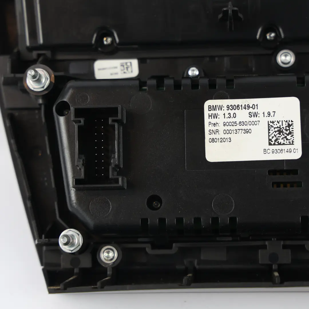 BMW F10 A/C Aria Condizionata Pannello Di Controllo Interruttore - SKU 9306149-1 - Numero di parte 9306149