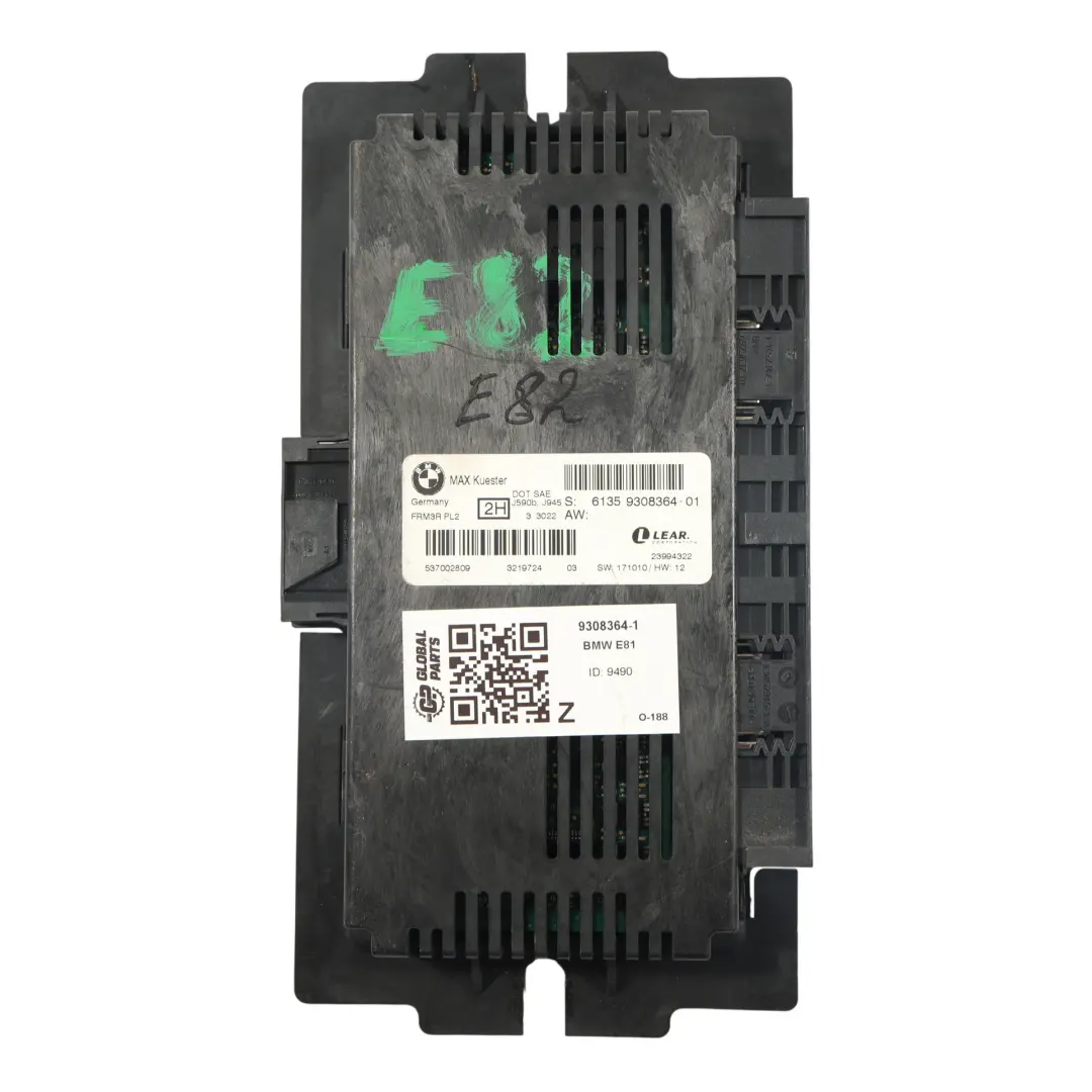 BMW E82 Module Contrôle Éclairage Habitacle MAX Kuester FRM3R PL2 - SKU 9308364-1 - Numéro de pièce 9308364