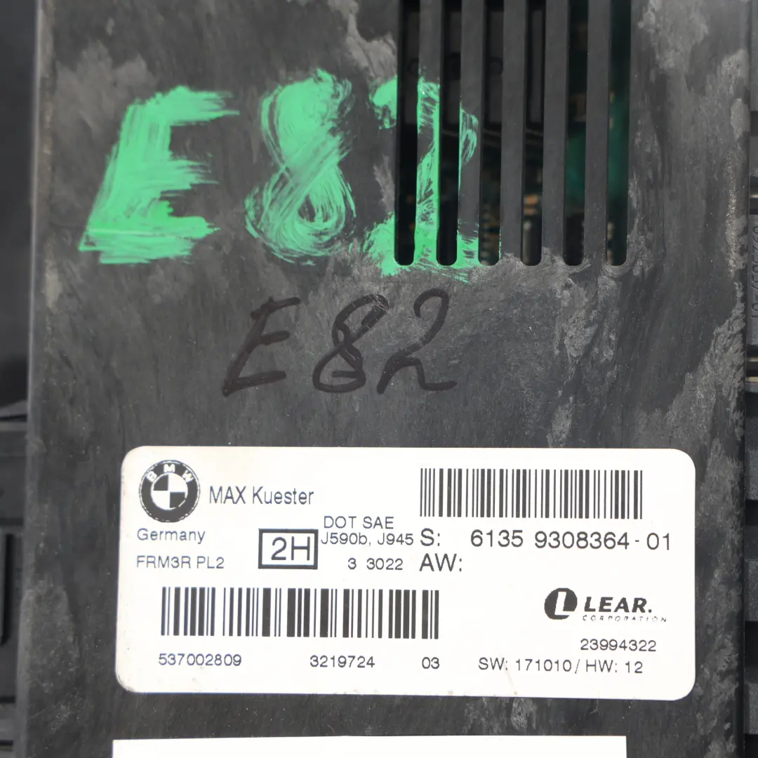 Module Contrôle Éclairage Habitacle MAX Kuester FRM3R PL2 pour BMW E82 à propos du numéro de pièce 9308364 BMW E82 Module Contrôle Éclairage Habitacle MAX Kuester FRM3R PL2 - SKU 9308364-1 - Numéro de pièce 9308364