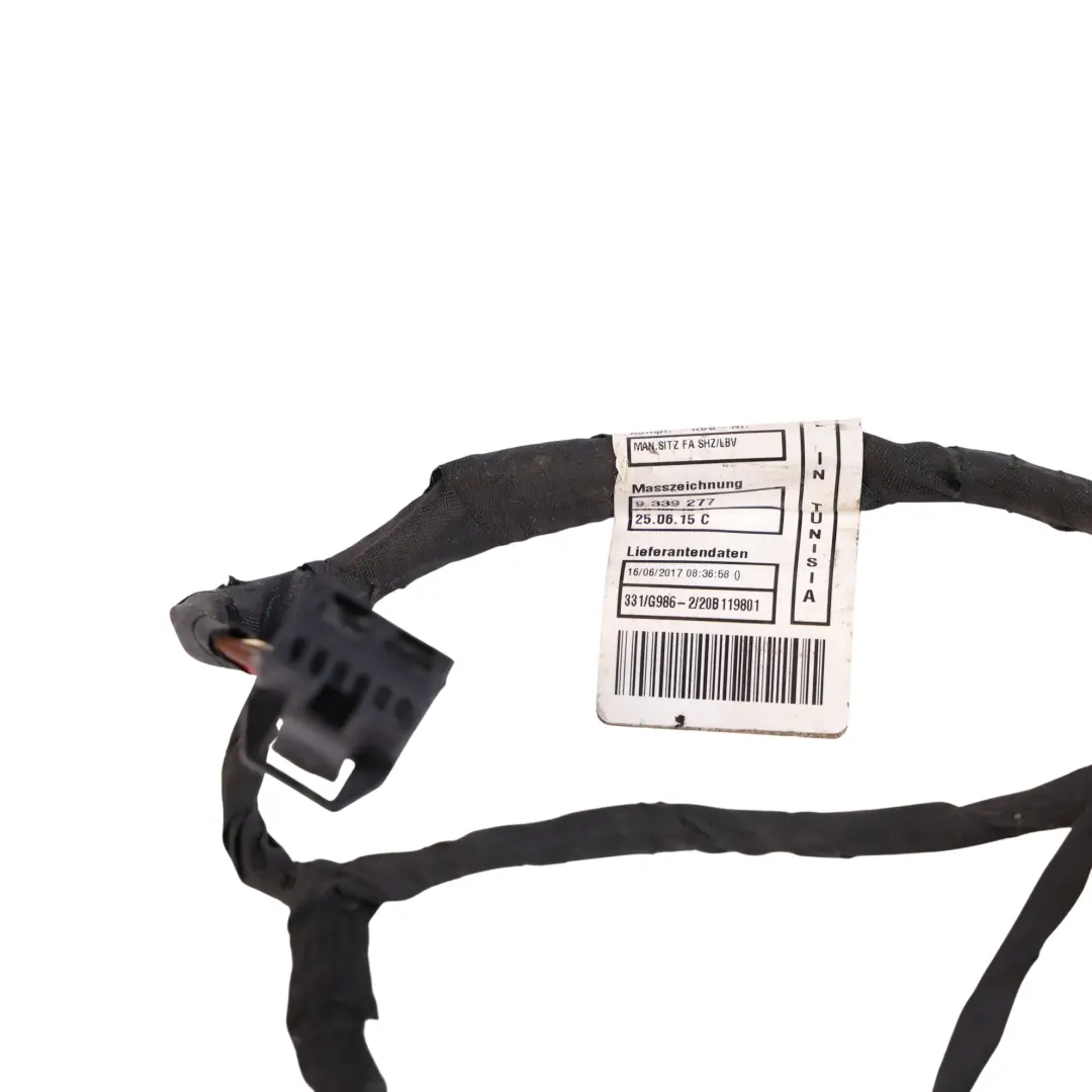 Vordersitz Kabelbaum Kabel Fahrer Seite für BMW F20 F21 F30 F31 LCI mit Teilenummer 9339279 BMW F20 F21 F30 F31 LCI Vordersitz Kabelbaum Kabel Fahrer Seite - SKU 9339279 - Teilenummer 9339279