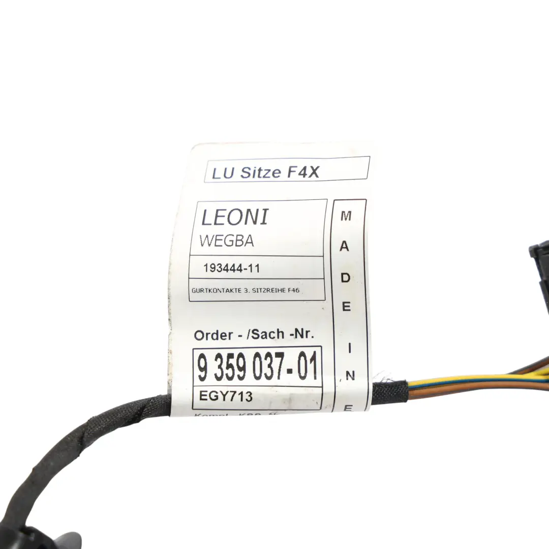 BMW F46 Gran Tourer 3rd Row Seat Wiring Harness Loom - SKU 9359037 - Part number 9359037