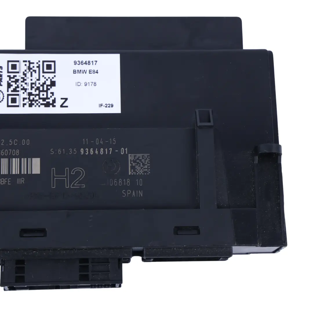 BMW X1 E84 ECU Corpo Comfort Modulo Scatola Giunzione PL2RR JBBFE IIIR - SKU 9364817 - Numero di parte 9364817