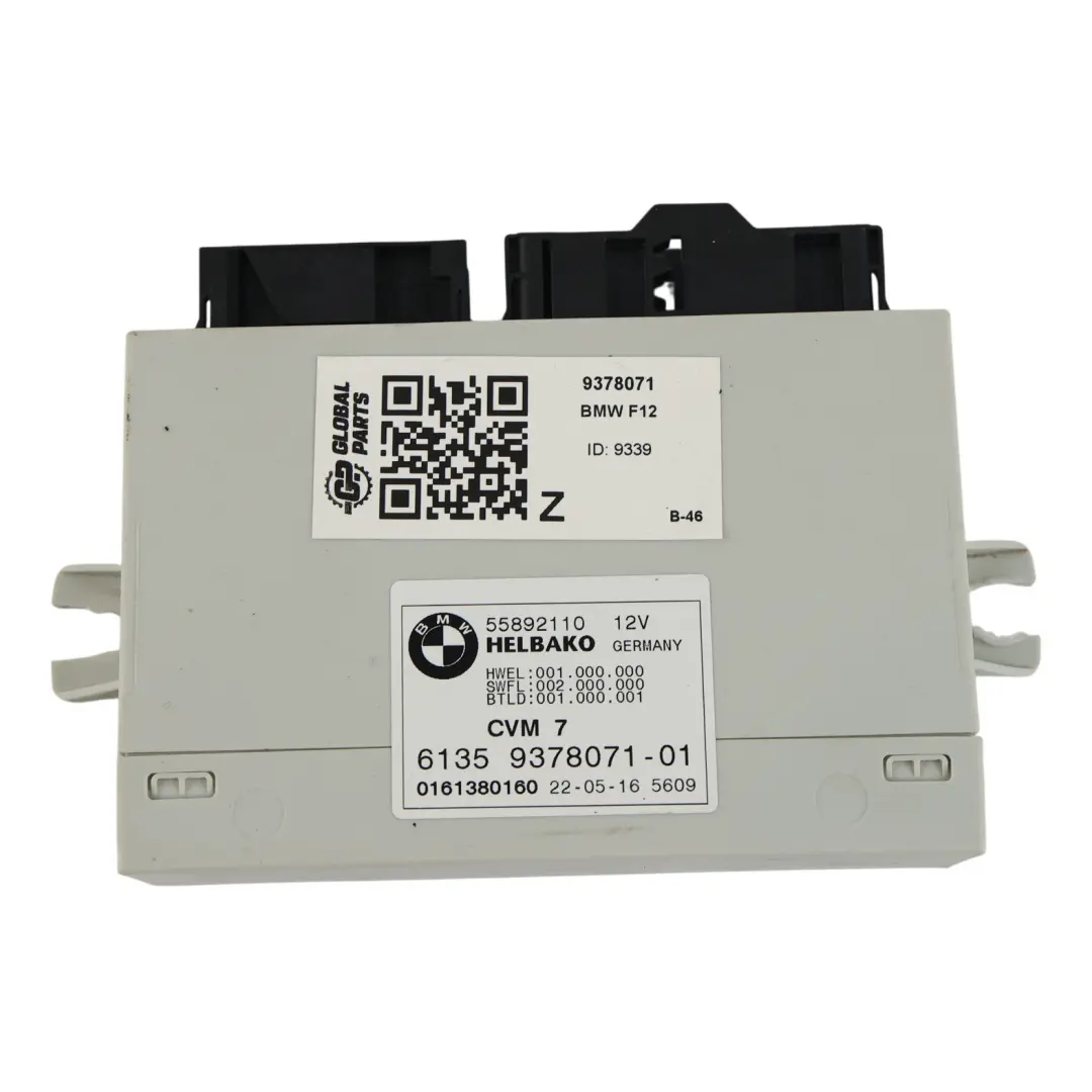 BMW F12 F12 LCI Módulo Capota Convertible - SKU 9378071 - Número de pieza 9378071