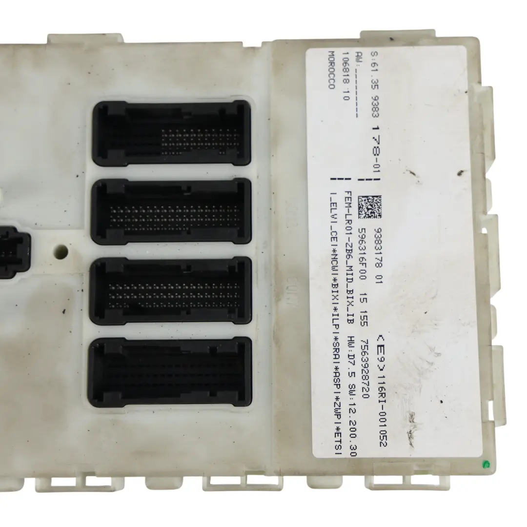 Moduł Sterownik Komputer FEM do BMW F20 F21 F22 F30 F31 F32 F36 o numerze 9383178 BMW F20 F21 F22 F30 F31 F32 F36 Moduł Sterownik Komputer FEM - SKU 9383178-1 - Numer Części 9383178