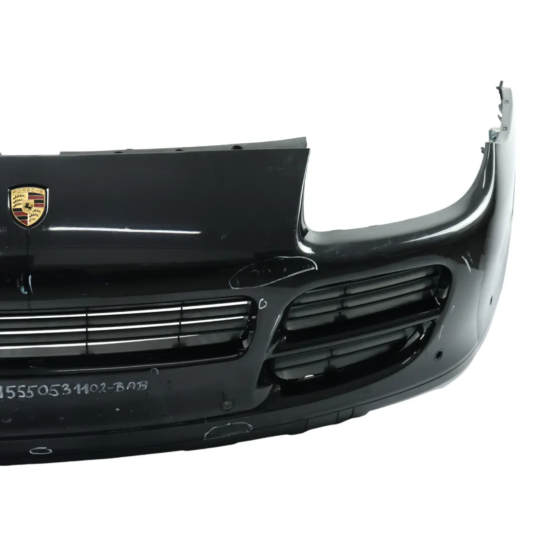 Porsche Cayenne 9PA Zderzak Przedni Basalt Black Czarny Metalik - C9Z - SKU 95550531102-BAB - Numer Części 95550531102