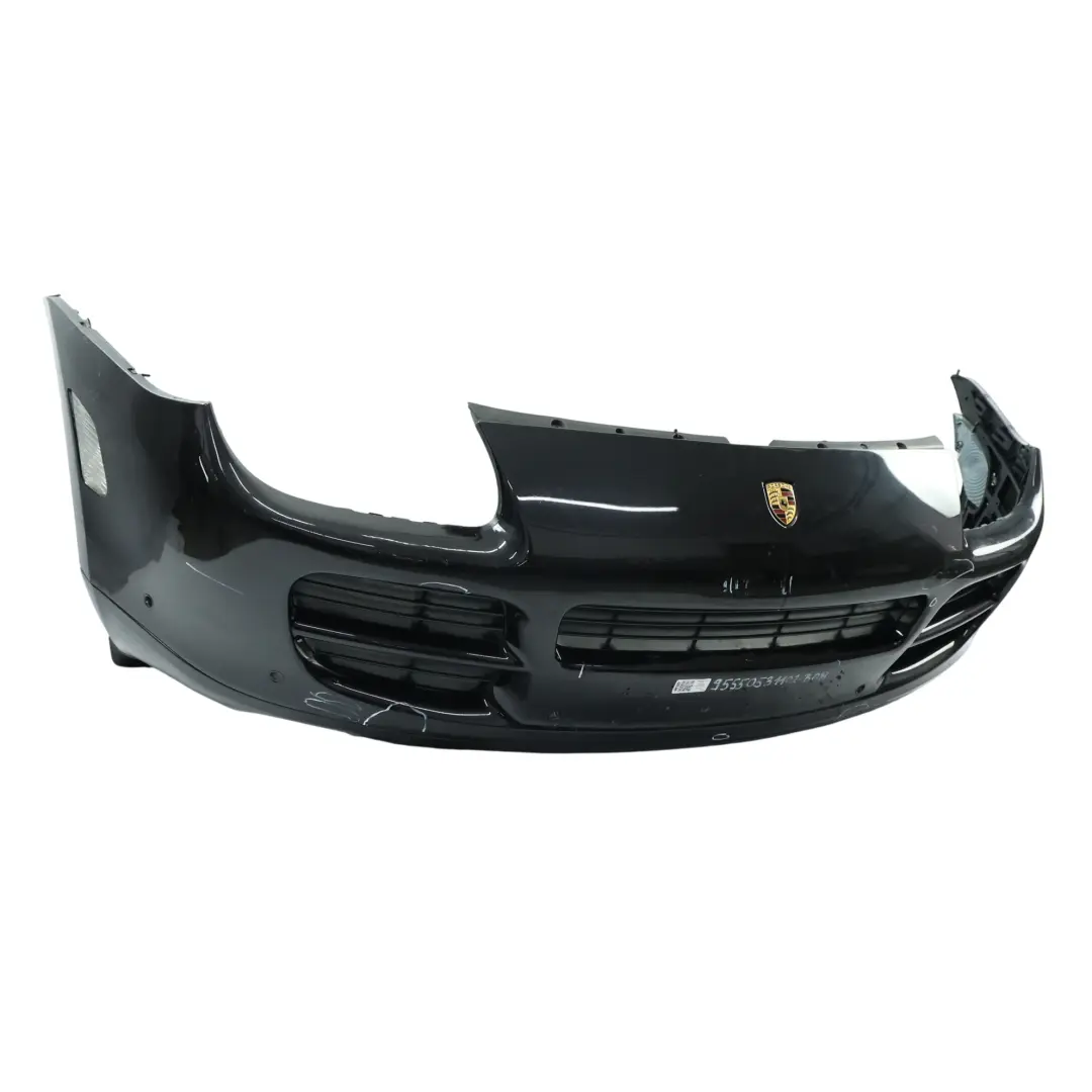 Porsche Cayenne 9PA Front Bumper Trim Panel Covering Basalt Black Metallic - C9Z - SKU 95550531102-BAB - Part number 95550531102