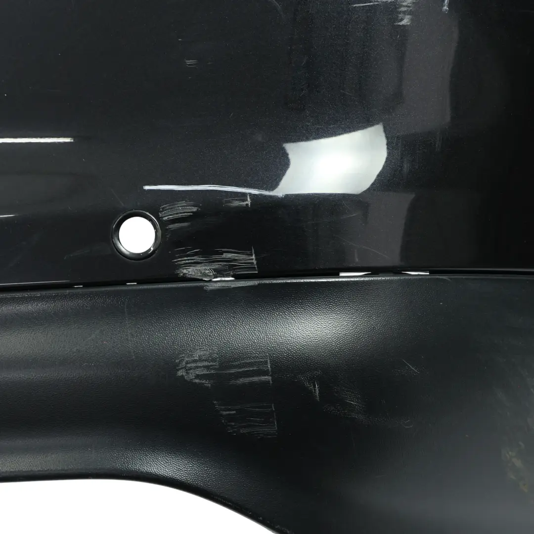 Bumper Trim Panel Covering Basalt Black Metallic - C9Z to Porsche Cayenne 9PA Rear with Part number 95550541102 Porsche Cayenne 9PA Rear Bumper Trim Panel Covering Basalt Black Metallic - C9Z - SKU 95550541102-BAB - Part number 95550541102