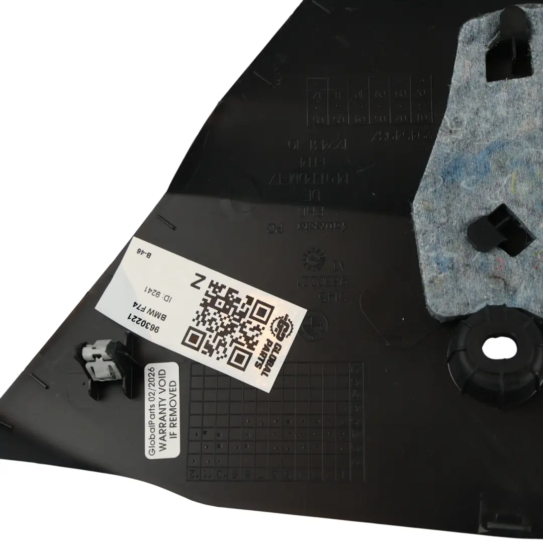 F74 Gran Coupé Pannello Rivestimento Console Centrale Destra per BMW F70 con numero di parte 9630221 BMW F70 F74 Gran Coupé Pannello Rivestimento Console Centrale Destra - SKU 9630221 - Numero di parte 9630221