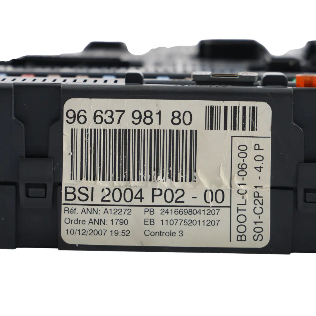 Caja Fusibles Módulo Control Cuerpo BSI BCM para Peugeot 308 T7 con número de pieza 9663798180 Peugeot 308 T7 Caja Fusibles Módulo Control Cuerpo BSI BCM - SKU 9663798180 - Número de pieza 9663798180