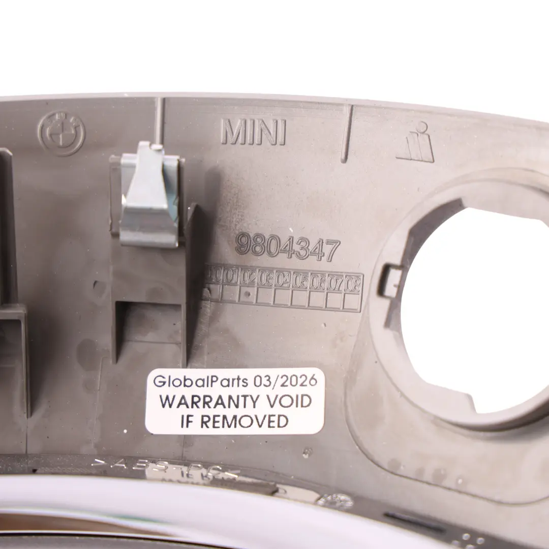 Pannello Cruscotto Anteriore Anello Cromato per Mini Countryman R60 con numero di parte 9804883 Mini Countryman R60 Pannello Cruscotto Anteriore Anello Cromato - SKU 9804347 - Numero di parte 9804883