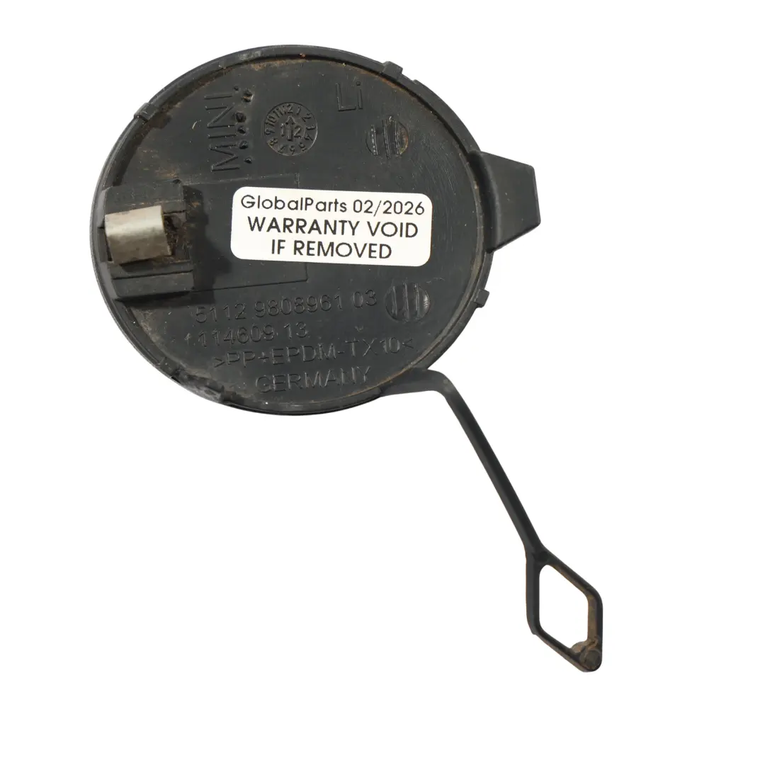 Abdeckungs Klappe Abschleppöse Hinten Links 9805943 für Mini Cooper R61 mit Teilenummer 9808961 Mini Cooper R61 Abdeckungs Klappe Abschleppöse Hinten Links 9805943 - SKU 9808961 - Teilenummer 9808961
