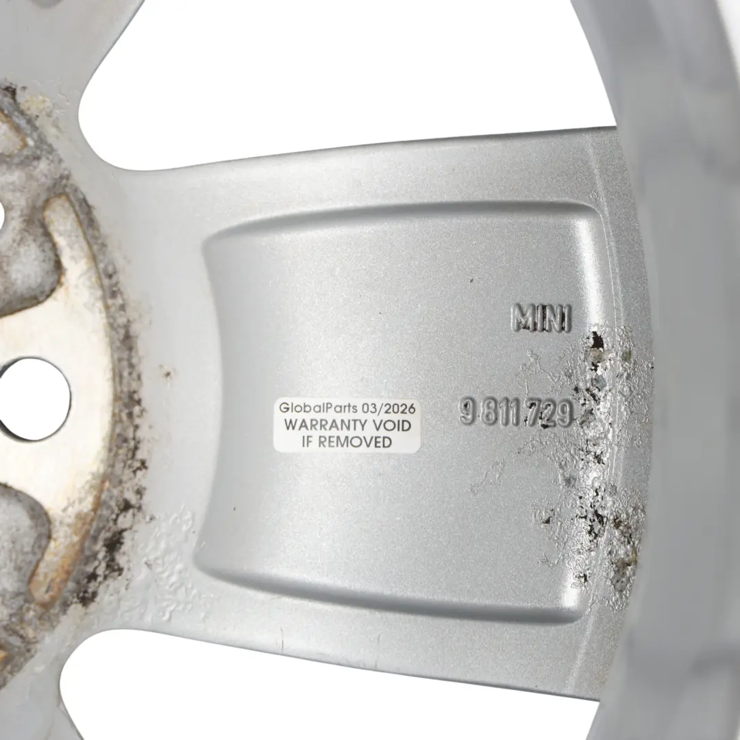 Mini R60 R61 Silver Wheel Alloy Rim 16" 6,5J ET:46 5 Star Air Spoke 140 - SKU 9811729-4 - Part number 9811729