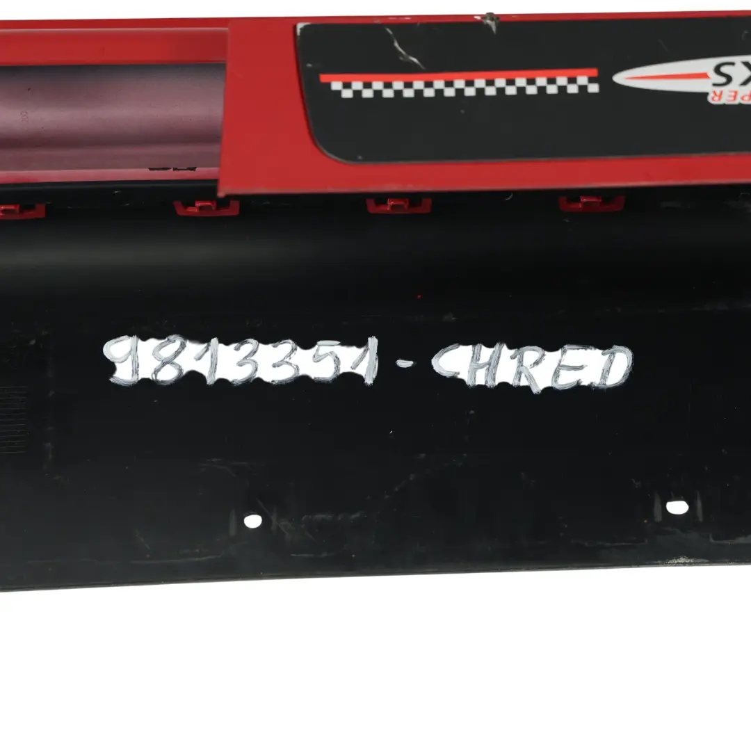 Mini R60 Seitenschweller Cooper S JCW Links Schwellerverkleidung Chili Rot - 851 - SKU 9813351-CHRED - Teilenummer 9813351