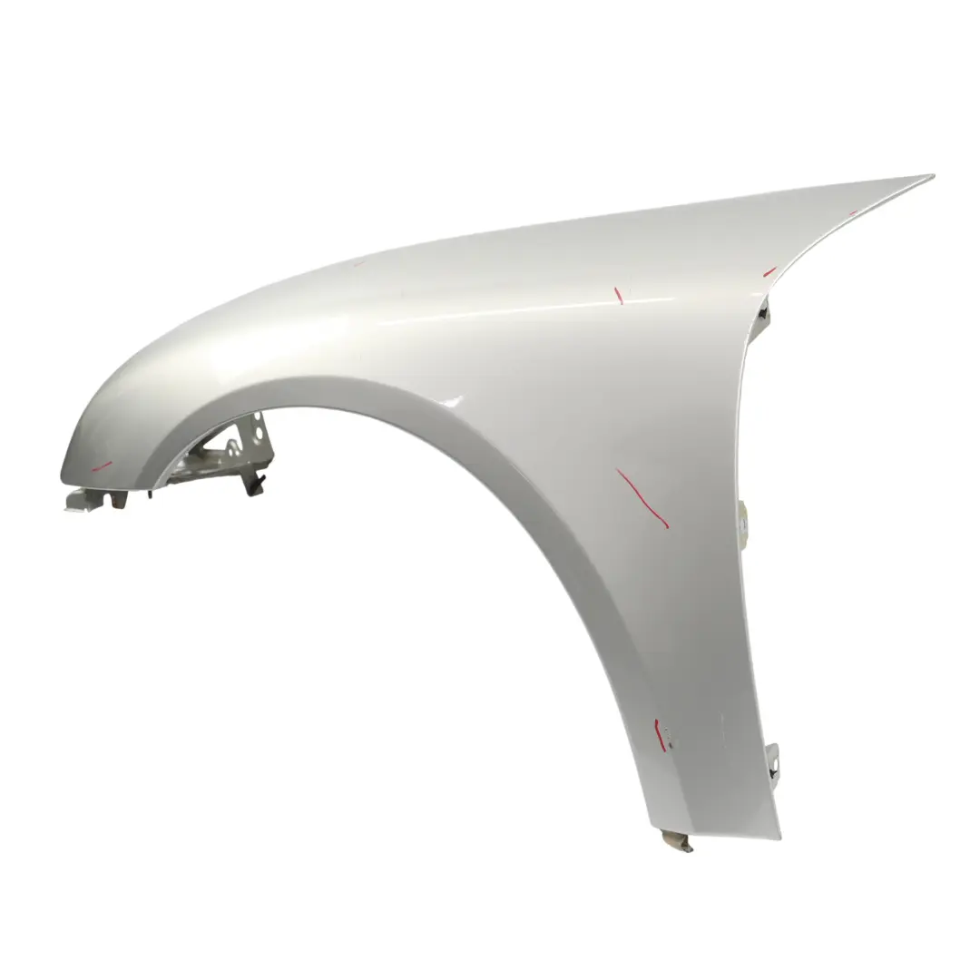 Side Panel Front Left N/S Wing Fender Arctic Silver - 92T to Porsche Cayman 987 with Part number 98750303100 Porsche Cayman 987 Side Panel Front Left N/S Wing Fender Arctic Silver - 92T - SKU 98750303100-ARS - Part number 98750303100