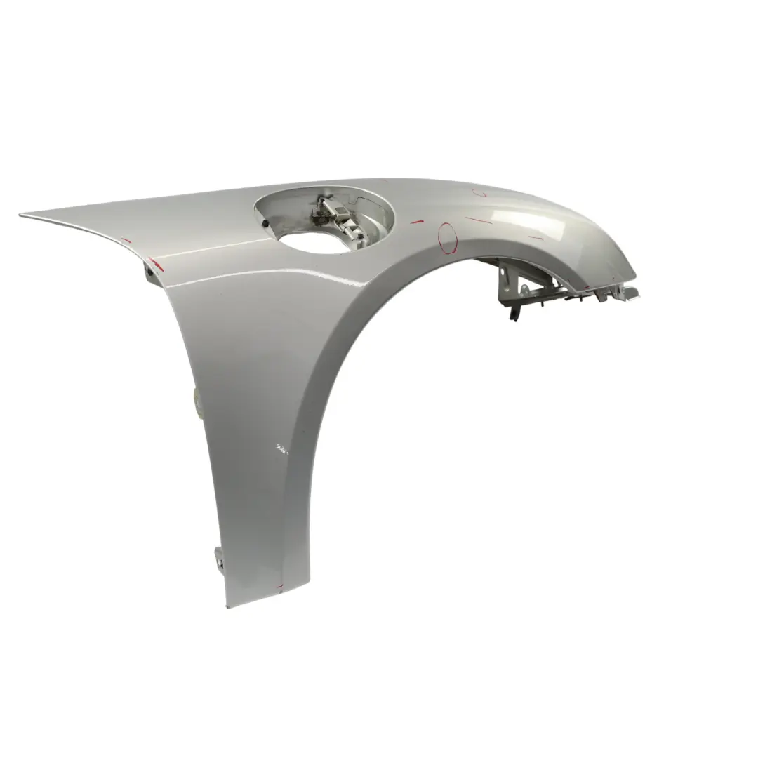 Porsche Cayman 987 Błotnik Prawy Przedni Boczny Arctic Silver - 92T - SKU 98750303202-ARS - Numer Części 98750303202